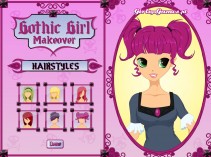 Gotycka dziewczyna i jej makijaż