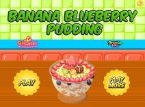 Bananowo-jagodowy pudding