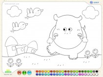 Hipopotam - malowanka