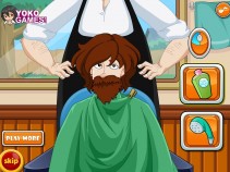 Mężczyzna u fryzjera