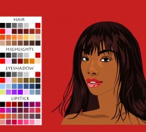 Makijaż młodej mulatki