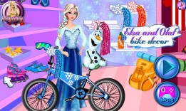 Elsa i Olaf - Rowerowe dekoracje