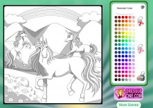Pomaluj jednorożce