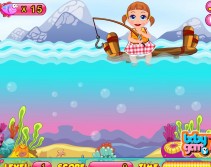 Dziewczynka na rybach