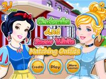 Kopciuszek i Śnieżka dobierają kolory