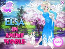 Elsa jako postać z anime