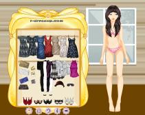 Szafa błyszczących sukienek