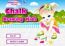 Dziewczynka rysująca na podłodze