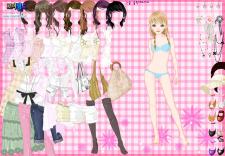 Nastolatka na różowym tle