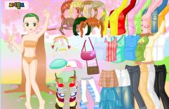 Dziewczynka na podwórku