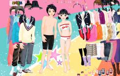 Chłopak i dziewczyna do szkoły