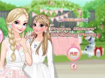 Elsa i Anna na urodzinach