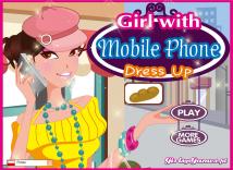 Z komórką w butiku