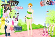 Spacer różowym chodnikiem