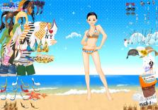 Piękna plażowiczka