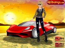 Obok sportowego auta