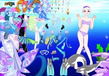 Dziewczyna płetwonurek