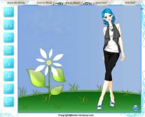 Niebieskowłosa dziewczyna