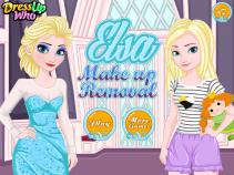 Elsa usuwa makijaż