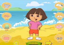 Dora na plaży