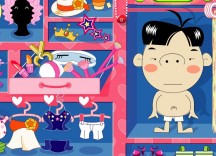 Chłopiec w stroju dziewczyny