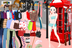 Nastolatka przy budce telefonicznej